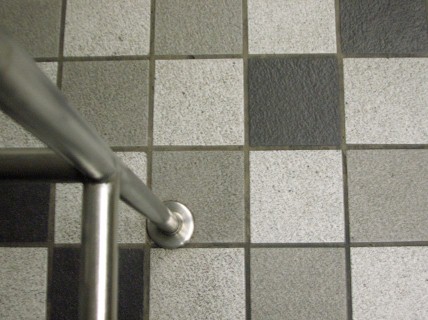 a tiled floor