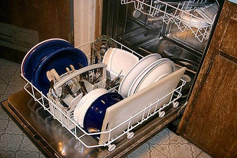 Dishwasher with products
