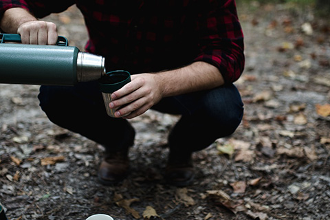 Man with Thermal Carafe