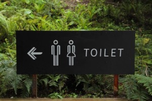 a toilet sign