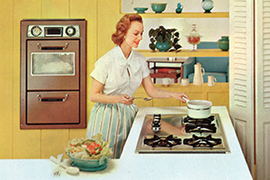 A women cooking in the kitchen room